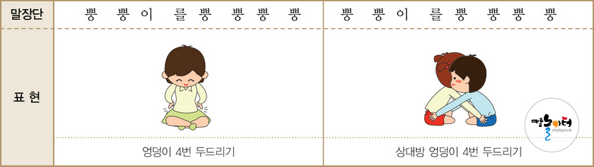 짝을 지어 하는 내 몸 말장단